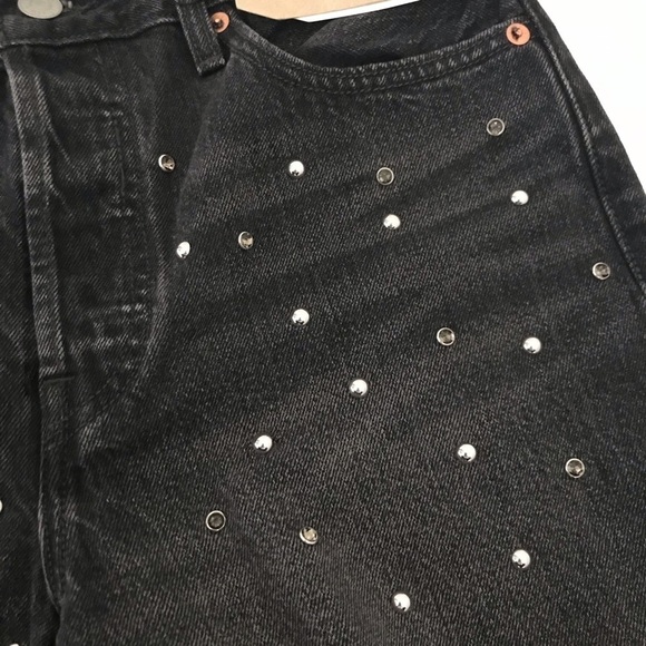 Levi’s High Rise Wedgie Short Bling Bling Blk 29 - Picture 4 of 6